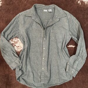 Women’s Green/Grey Button-Up